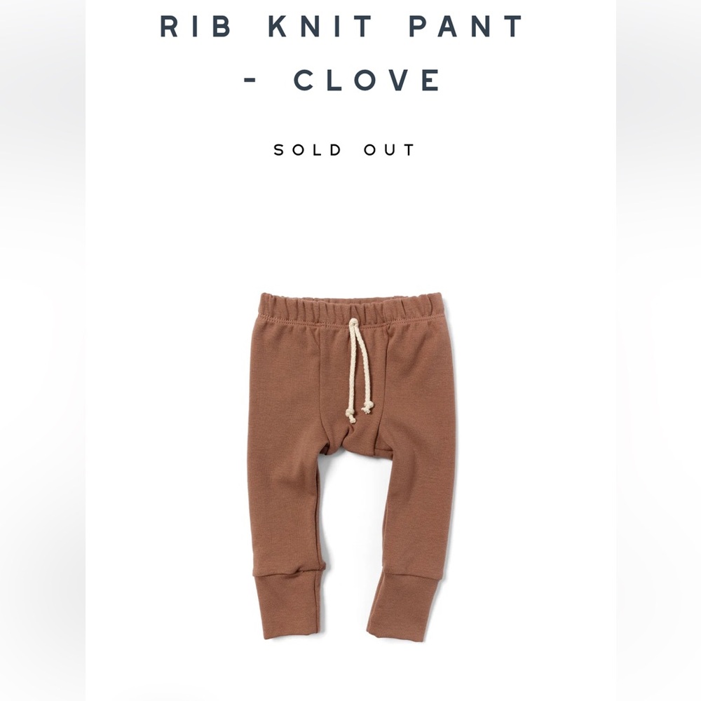 NWT Childhoods Rib Knit Pants- 5T Clove